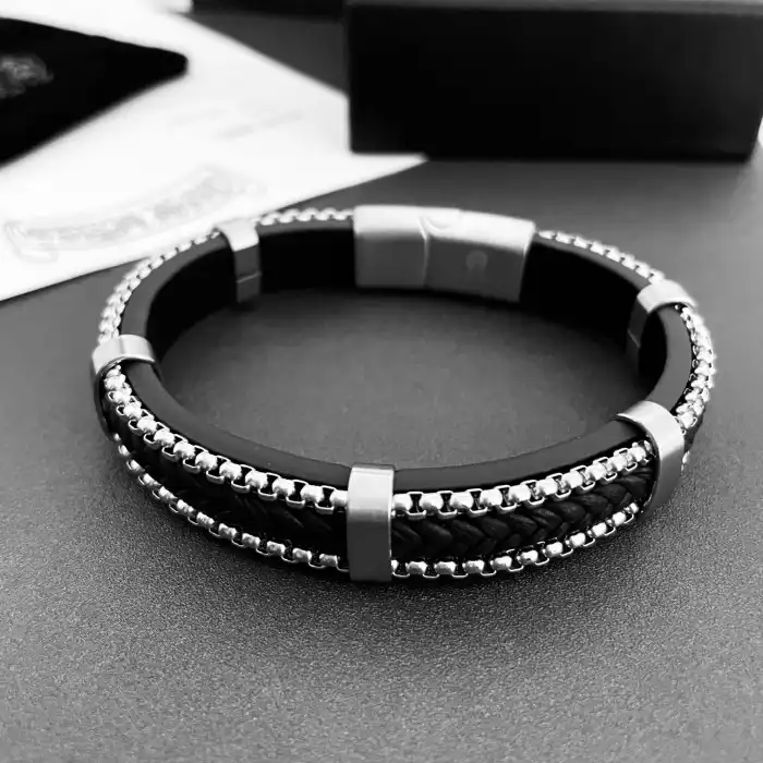 Affordable Chrome He@rts Bracelet 0124