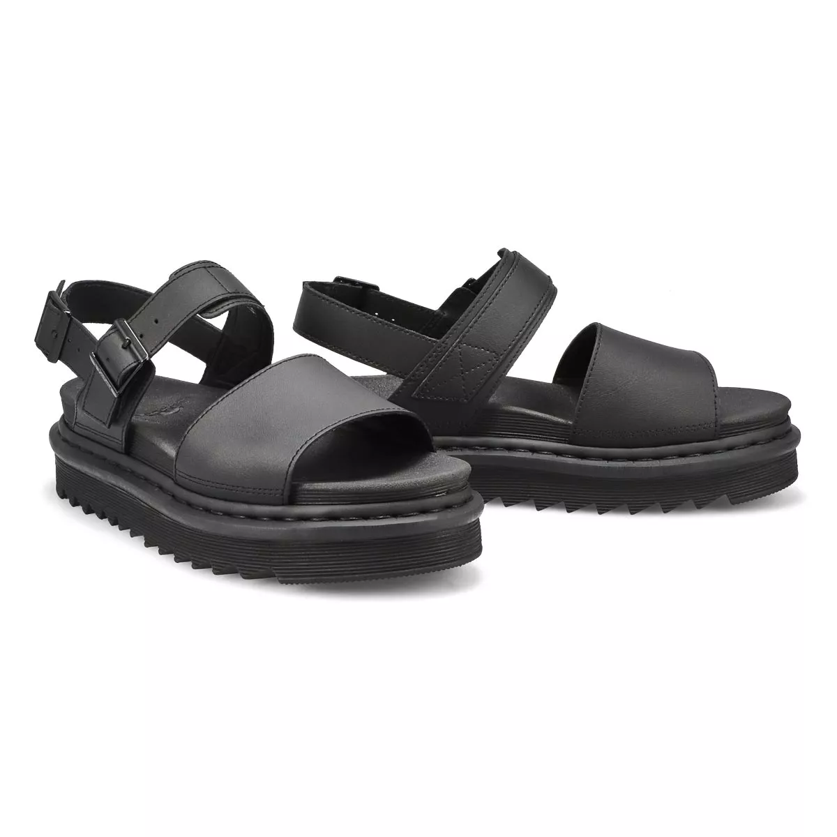 Cheap DrMartens, Women's Voss 2 Strap Casual Sandal - Black Black 0127