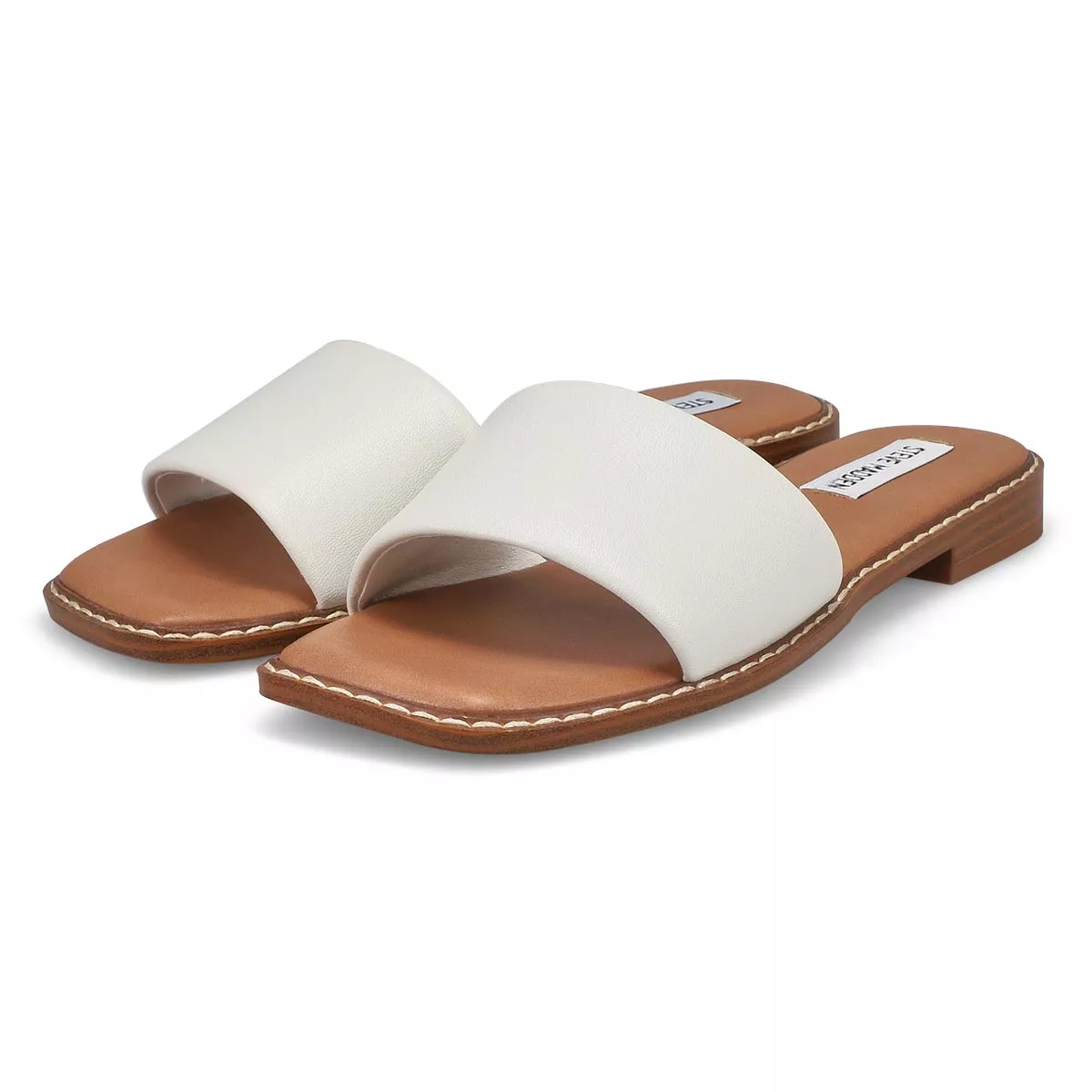 Affordable SteveMadden, Claquette SABRINA, blanc, femmes 0120