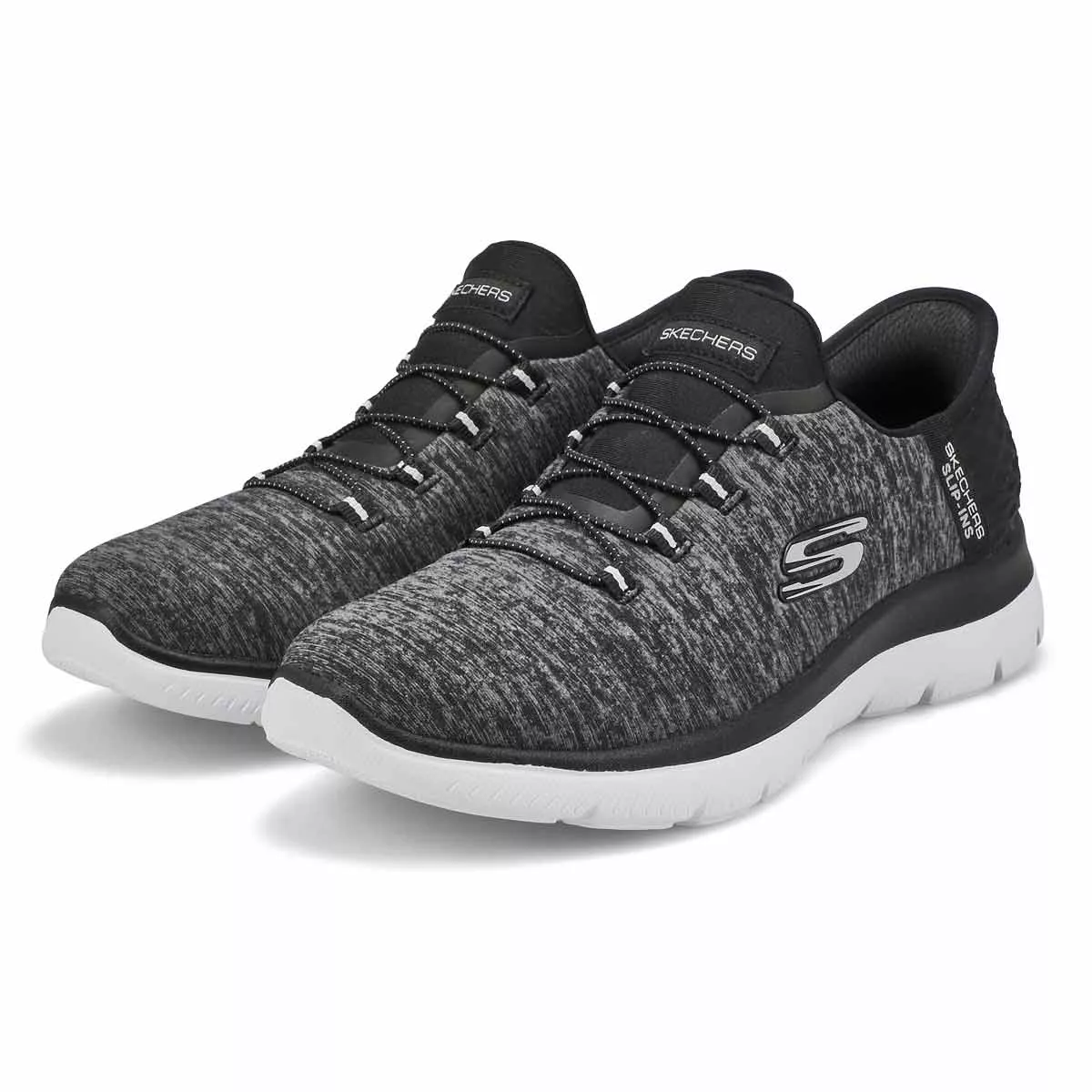 Affordable Skechers, Women's Summits Dazzling Haze Slip-Ins Sneaker - Black 0114