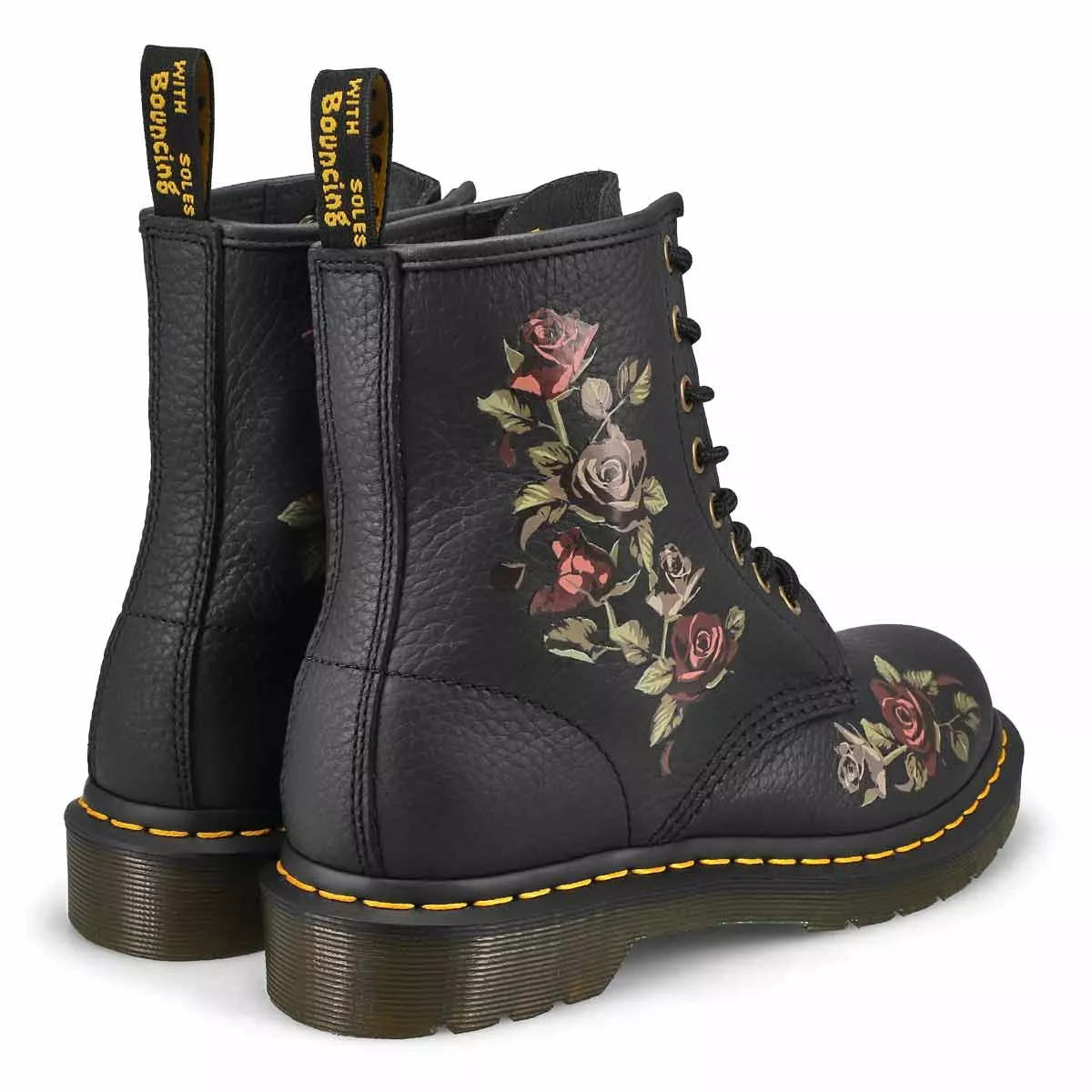 Cheap DrMartens, DrMartens, Botte militaire à 8 œillets 1460 NAPPA, roses fanées, femmes 0127