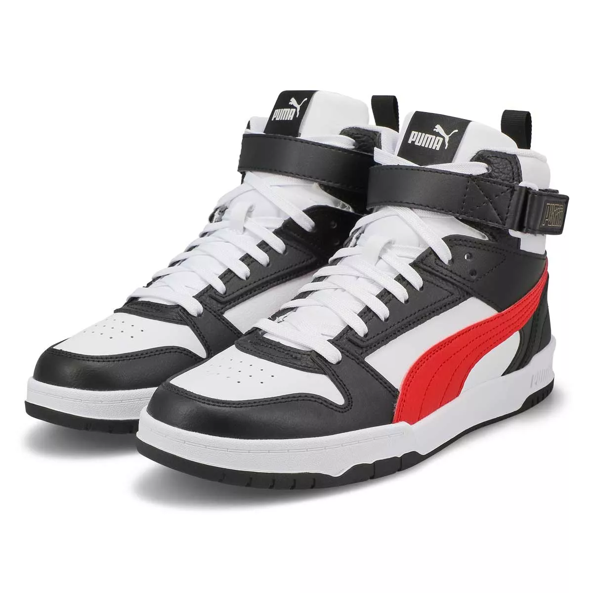 Affordable Puma, Baskets à tige haute RBD GAME, blanc rouge noir, hommes 0122