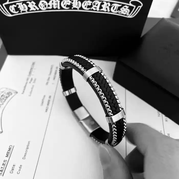 Affordable Chrome He@rts Bracelet 0124