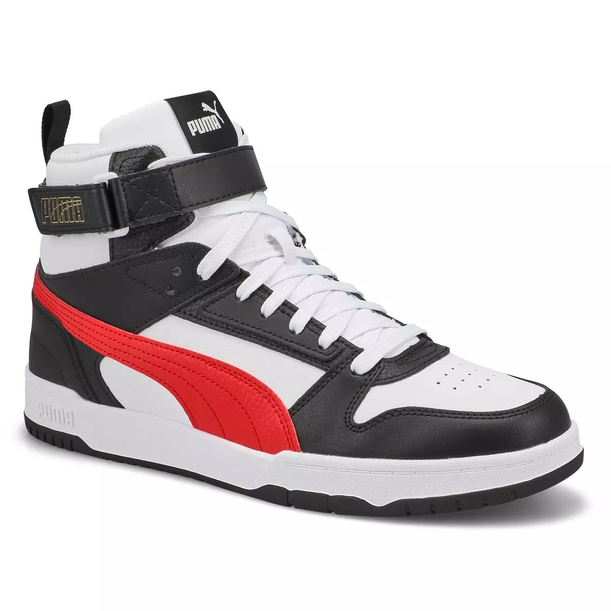 Affordable Puma, Baskets à tige haute RBD GAME, blanc rouge noir, hommes 0122