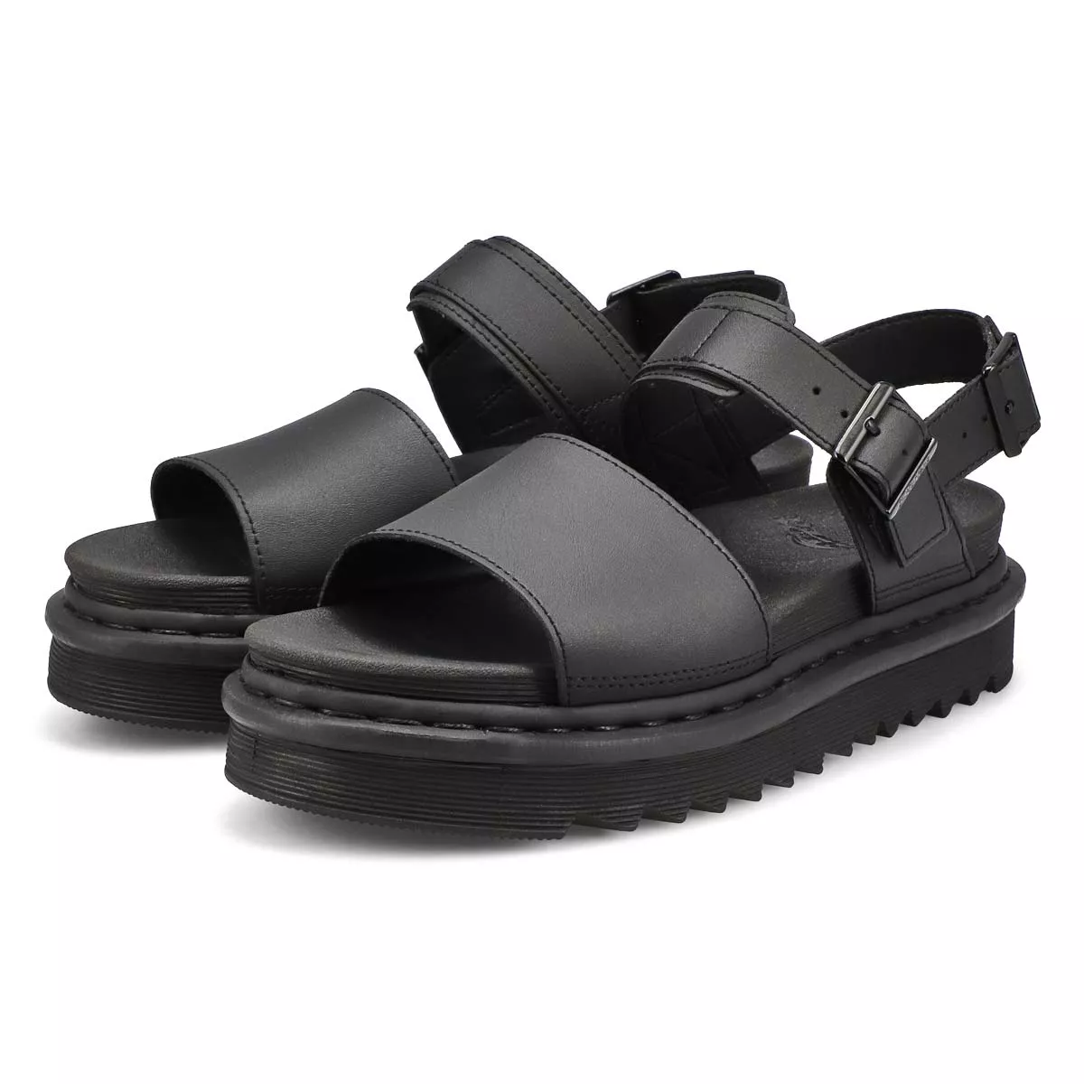 Cheap DrMartens, Women's Voss 2 Strap Casual Sandal - Black Black 0127