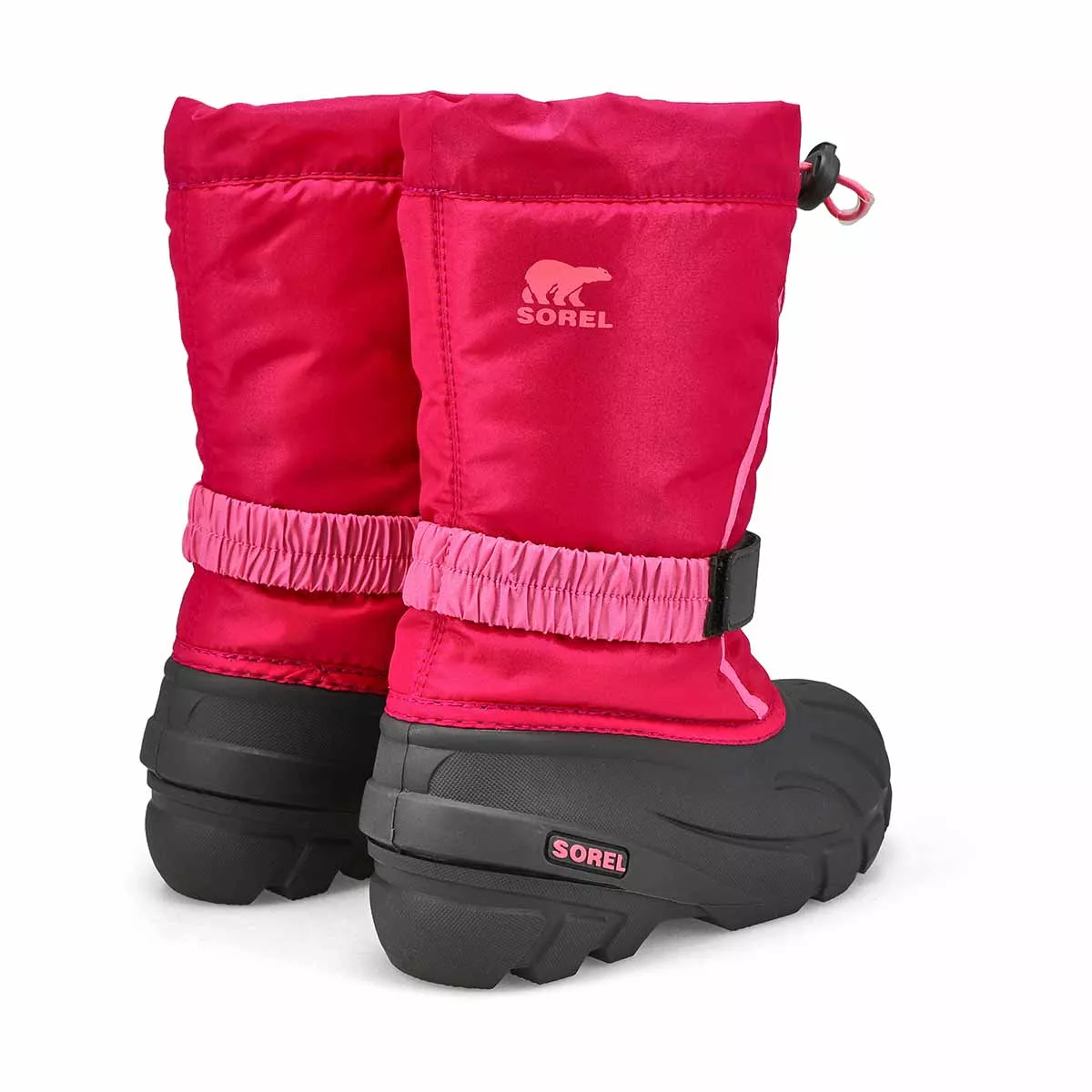 Affordable Sorel, Sorel, Girls'  Flurry Pull On Winter Boot - Deep Blush Tropic Pink 0129