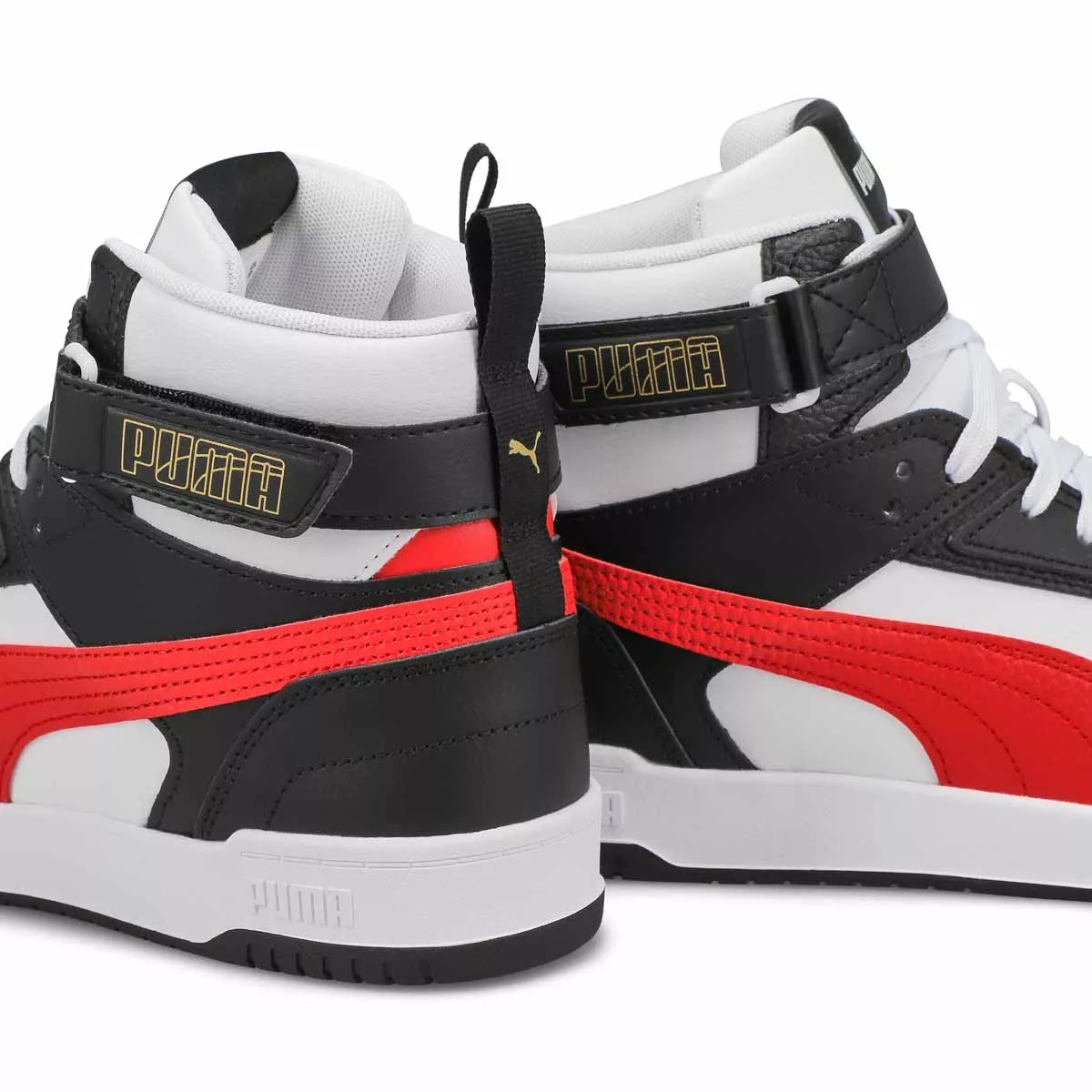 Affordable Puma, Baskets à tige haute RBD GAME, blanc rouge noir, hommes 0122