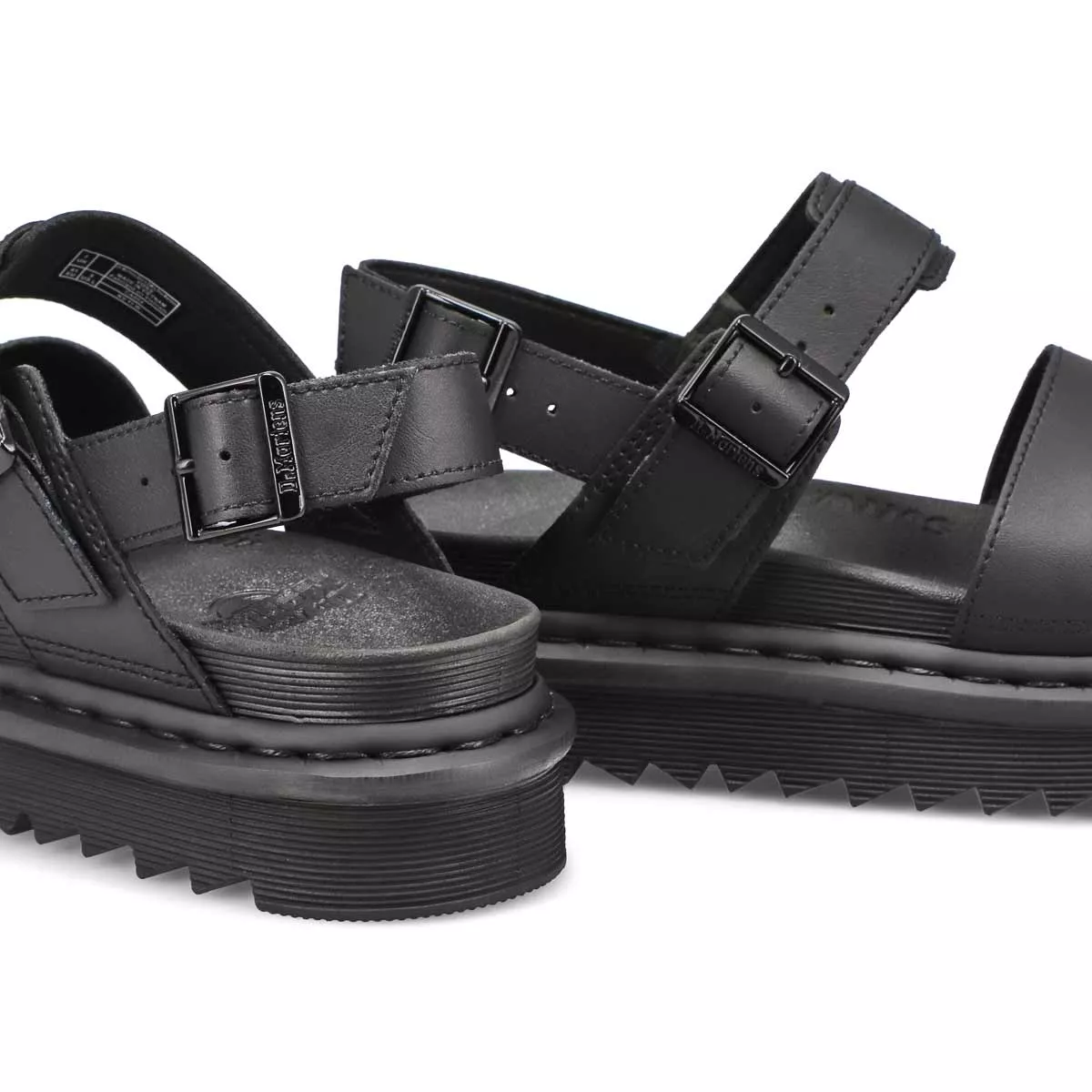 Cheap DrMartens, Women's Voss 2 Strap Casual Sandal - Black Black 0127