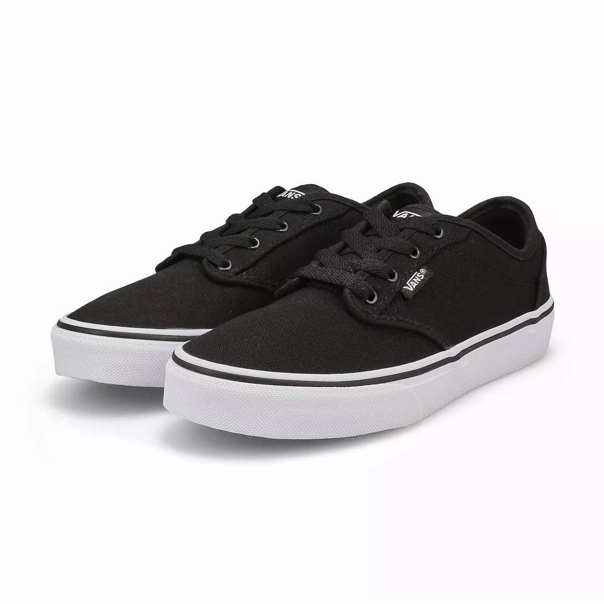 Cheap Vans, Vans, Espadrilles lacées ATWOOD, noir blanc, garçons 0130