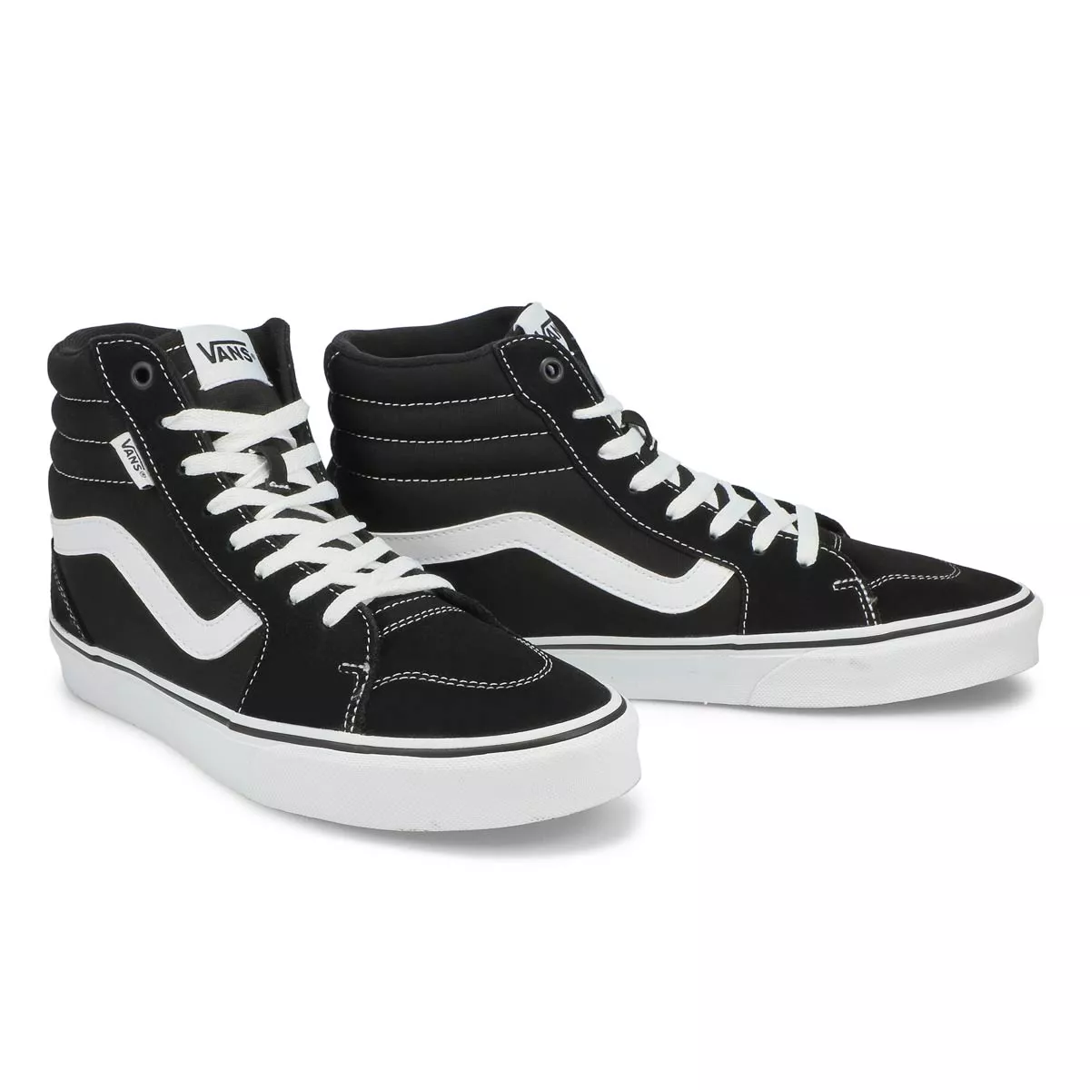 Affordable Vans, Baskets hautes à lacets FILMORE HI, noir blanc, hommes 0203