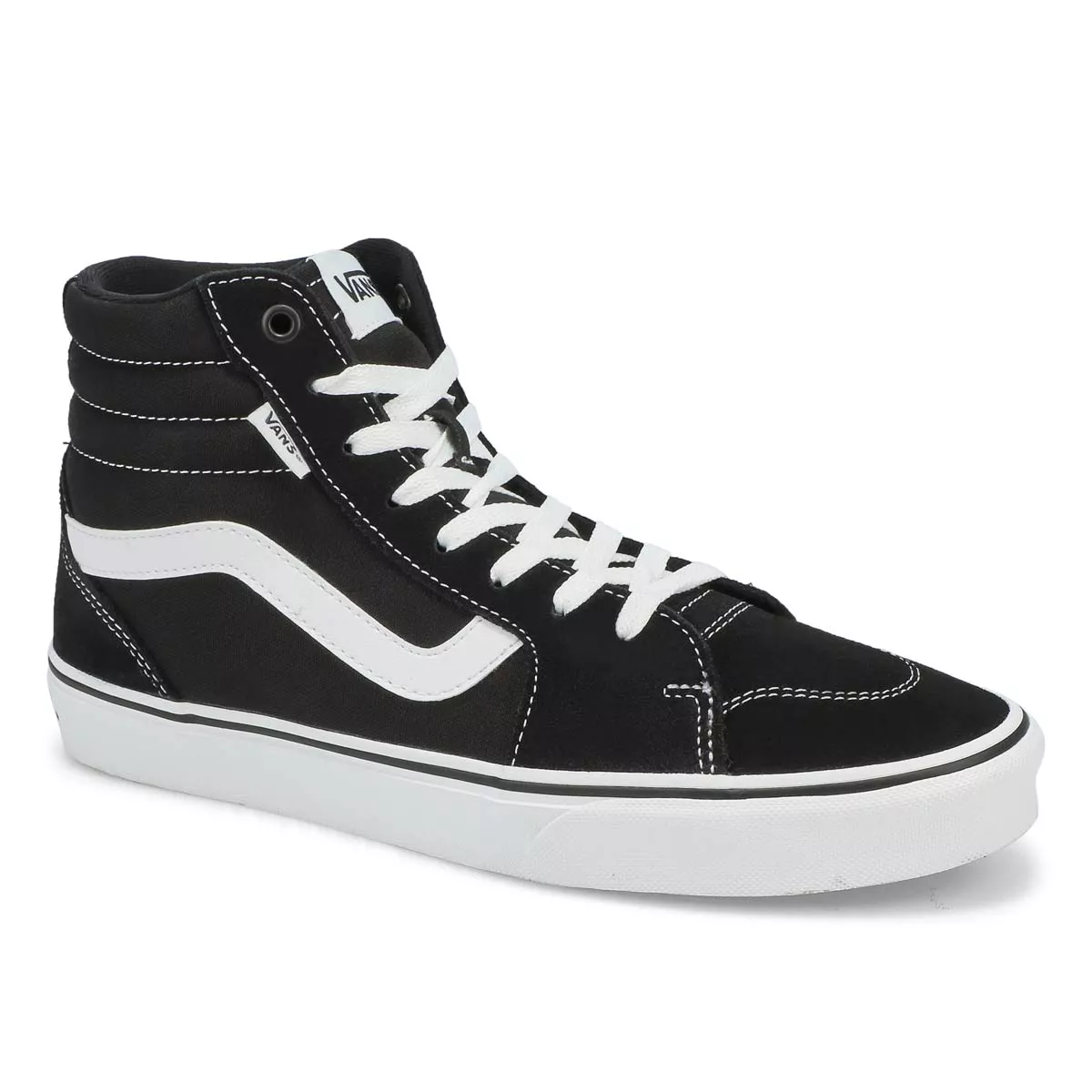 Affordable Vans, Baskets hautes à lacets FILMORE HI, noir blanc, hommes 0203