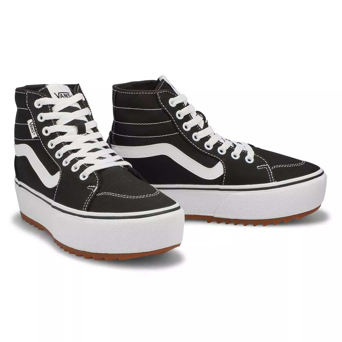 Affordable Vans, Vans, Women's Filmore Hi Tapered Platform ST Sneaker - Black 0203