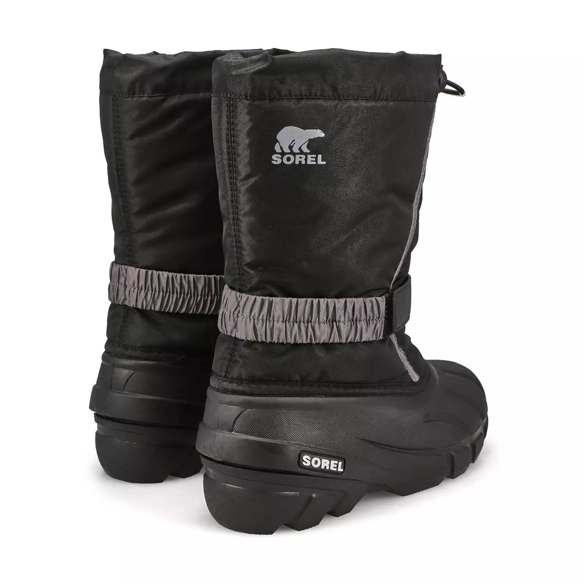 Affordable Sorel, Boys'  Flurry Pull On Winter Boot - Black City Grey 0206